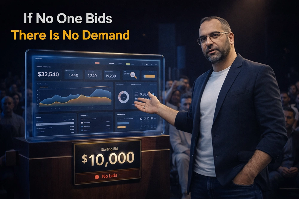 “I launched the product… and the market stayed silent.” “That’s when I realized… No Demand = No Startup.”